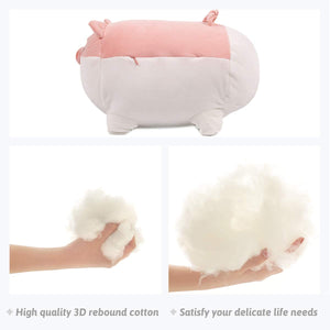 ARELUX Stuffed Animal Pig Plush Pillow,Soft Piggy Anime Plushies Japanese Cuddle Pet Throw Pillow,Kawaii Plush Toy Gifts for Boys Girls Kids Birthday