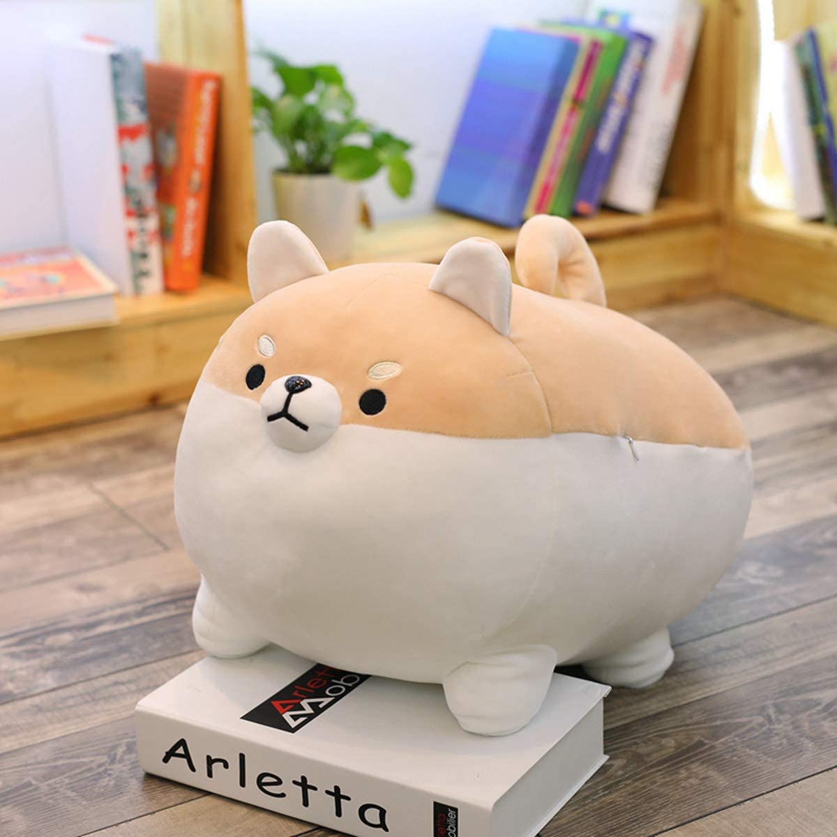 ARELUX Stuffed Animal Shiba Inu Plush Pillow,Soft Corgi Dog Anime Plushies Japanese Cuddle Pet Throw Pillow,Kawaii Plush Toy Gifts for Boys Girls Kids Birthday