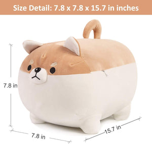 ARELUX Stuffed Animal Shiba Inu Plush Pillow,Soft Corgi Dog Anime Plushies Japanese Cuddle Pet Throw Pillow,Kawaii Plush Toy Gifts for Boys Girls Kids Birthday
