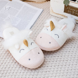 Unicorn  Fleece Slippers | Indoor Outdoor Home Slippers | Cozy Plush Memory Foam Anti Slip Clog