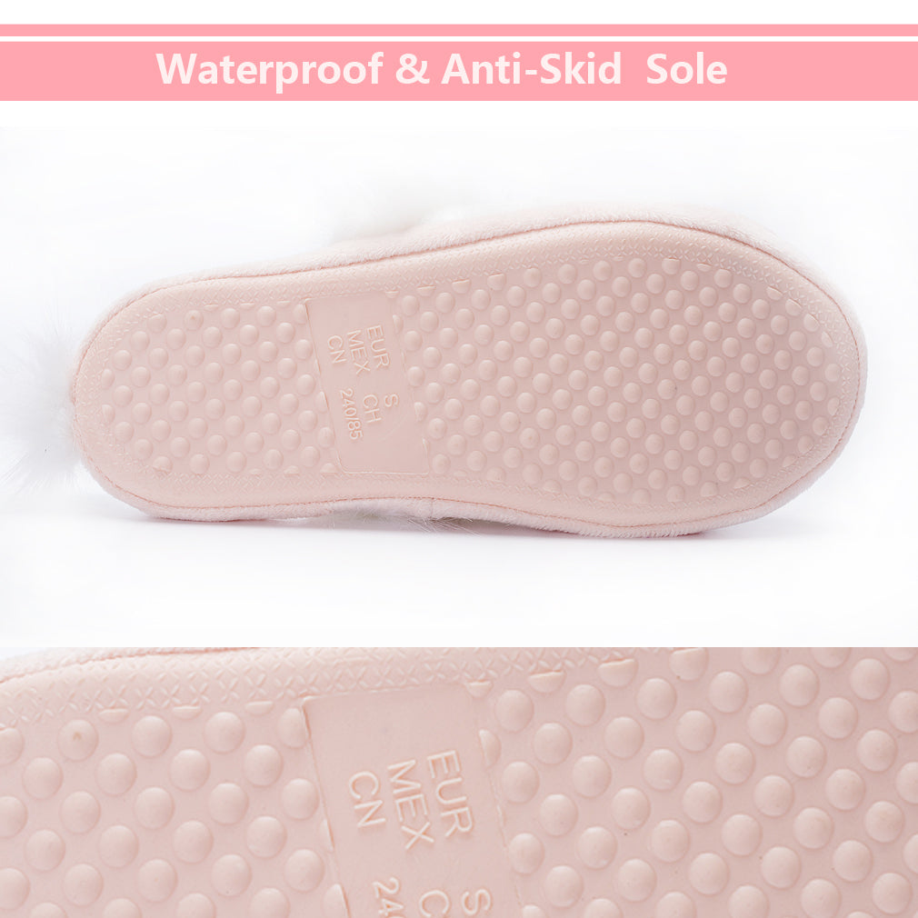 Unicorn  Fleece Slippers | Indoor Outdoor Home Slippers | Cozy Plush Memory Foam Anti Slip Clog